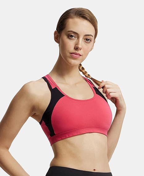 Jockey 1380 Women’s Cotton Active Bra – Wirefree Padded Racerback